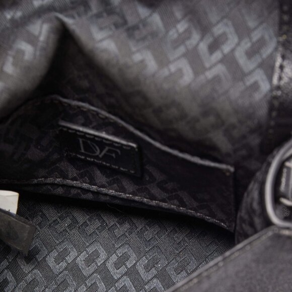 DVF Black Glitter Mini Cross Body with Leather & Chain Strap - Like New - Picture 9 of 9